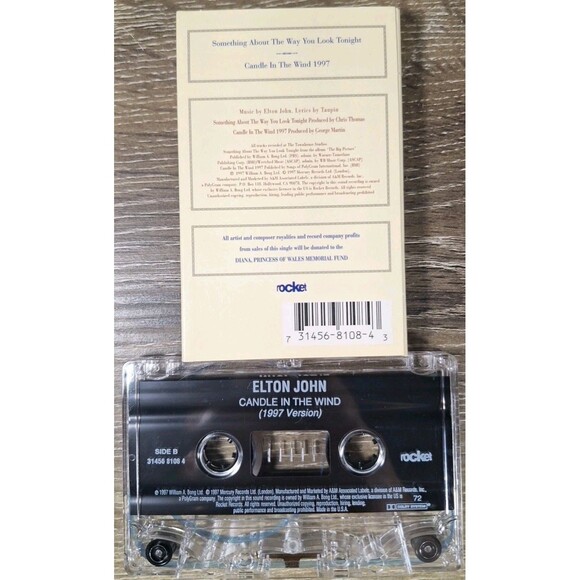 Elton John Something About The Way You Look Tonight (Cassette) Single. Tested - Picture 2 of 3